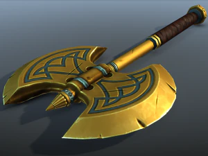 fantasy axe - low poly 3D Model