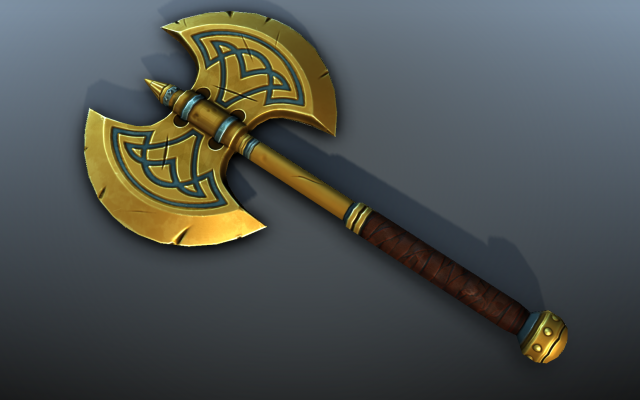 fantasy axe - low poly 3D Model .c4d .max .obj .3ds .fbx .stl .blend 