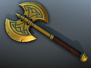 topór fantasy - low poli Model 3D