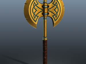 fantasy axe - low poly 3D Model