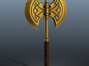 fantasy axe - low poly 3D Model