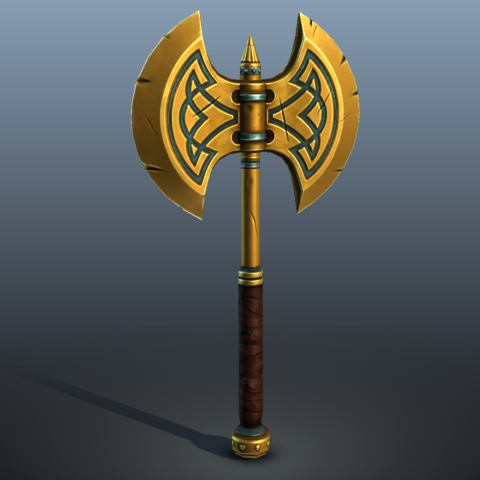 Fantasy Axe - low poly 3D Model in Melee 3DExport