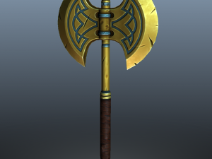 fantasy axe - low poly 3D Model