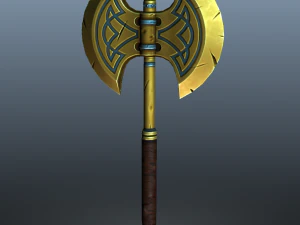 fantasy axe - low poly 3D Model
