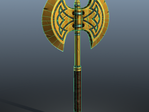 fantasy axe - low poly 3D Model