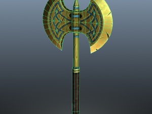 fantasy axe - low poly 3D Model