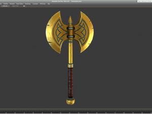 fantasy axe - low poly 3D Model