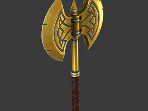 fantasy axe - low poly 3D Model