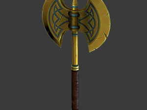 fantasy axe - low poly 3D Model