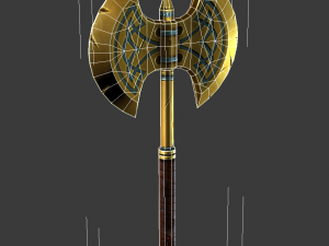fantasy axe - low poly 3D Model