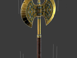 fantasy axe - low poly 3D Model