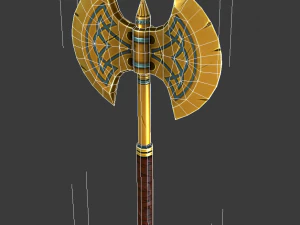 fantasy axe - low poly 3D Model