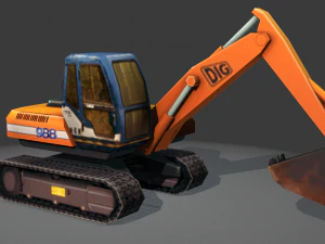 digger - low poly 3D Model