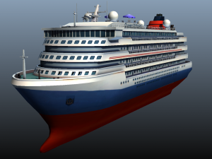 cruise liner - low poly 3D Model