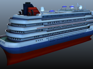 cruise liner - low poly 3D Model