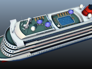 cruise liner - low poly 3D Model