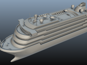 cruise liner - low poly 3D Model