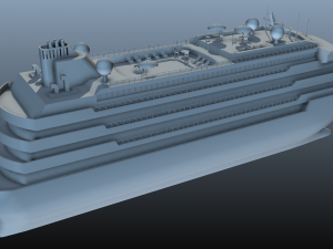 cruise liner - low poly 3D Model
