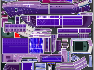 navio de cruzeiro - baixo poli Modelo 3D