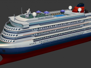 cruise liner - low poly 3D Model