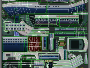 navio de cruzeiro - baixo poli Modelo 3D