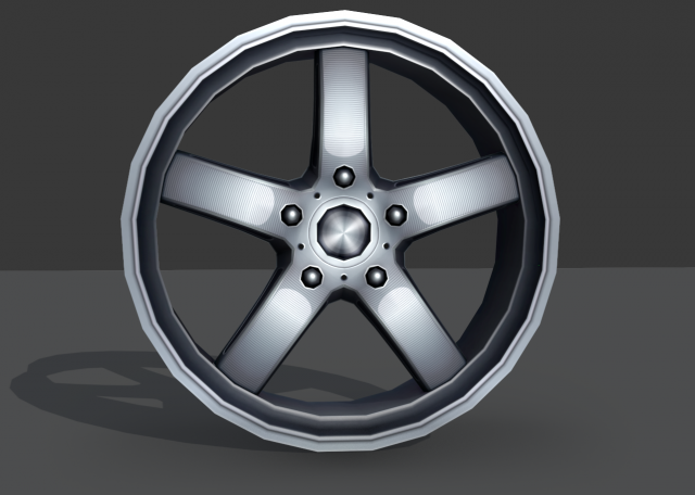 light alloy rim - low poly 3Dモデル .c4d .max .obj .3ds .fbx .stl .blend