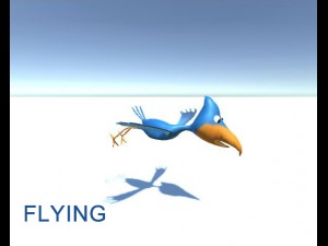 rigged low poly cartoon bird game ready 3D Model