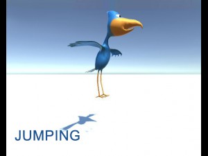 rigged low poly cartoon bird game ready 3D Model