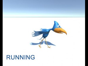 rigged low poly cartoon bird game ready 3D Model