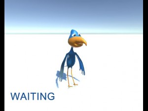rigged low poly cartoon bird game ready 3D Model