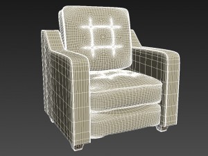 living room chair Modèle 3D