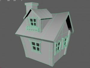cartoon house - low poly - game ready Modèle 3D