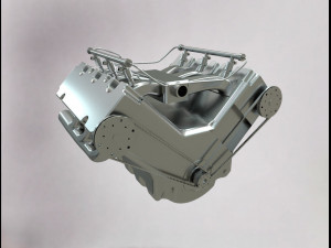 v6 car engine - fully rigged and animated 3Dモデル