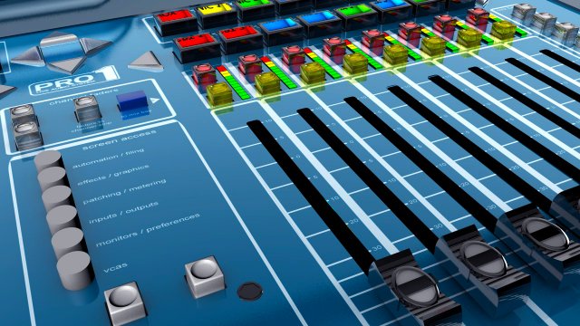 sound mixer midas pro 1 3D 모델 .c4d .max .obj .3ds .fbx .stl .blend 