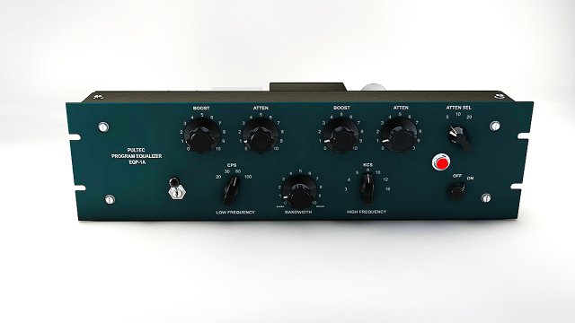 audio pultec eqp 1-a equalizer Modello 3D .c4d .max .obj .3ds .fbx .stl .blend 