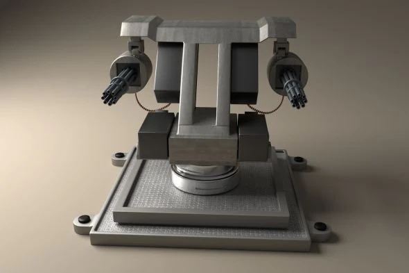 turret 3D Model .c4d .max .obj .3ds .fbx .stl .blend 