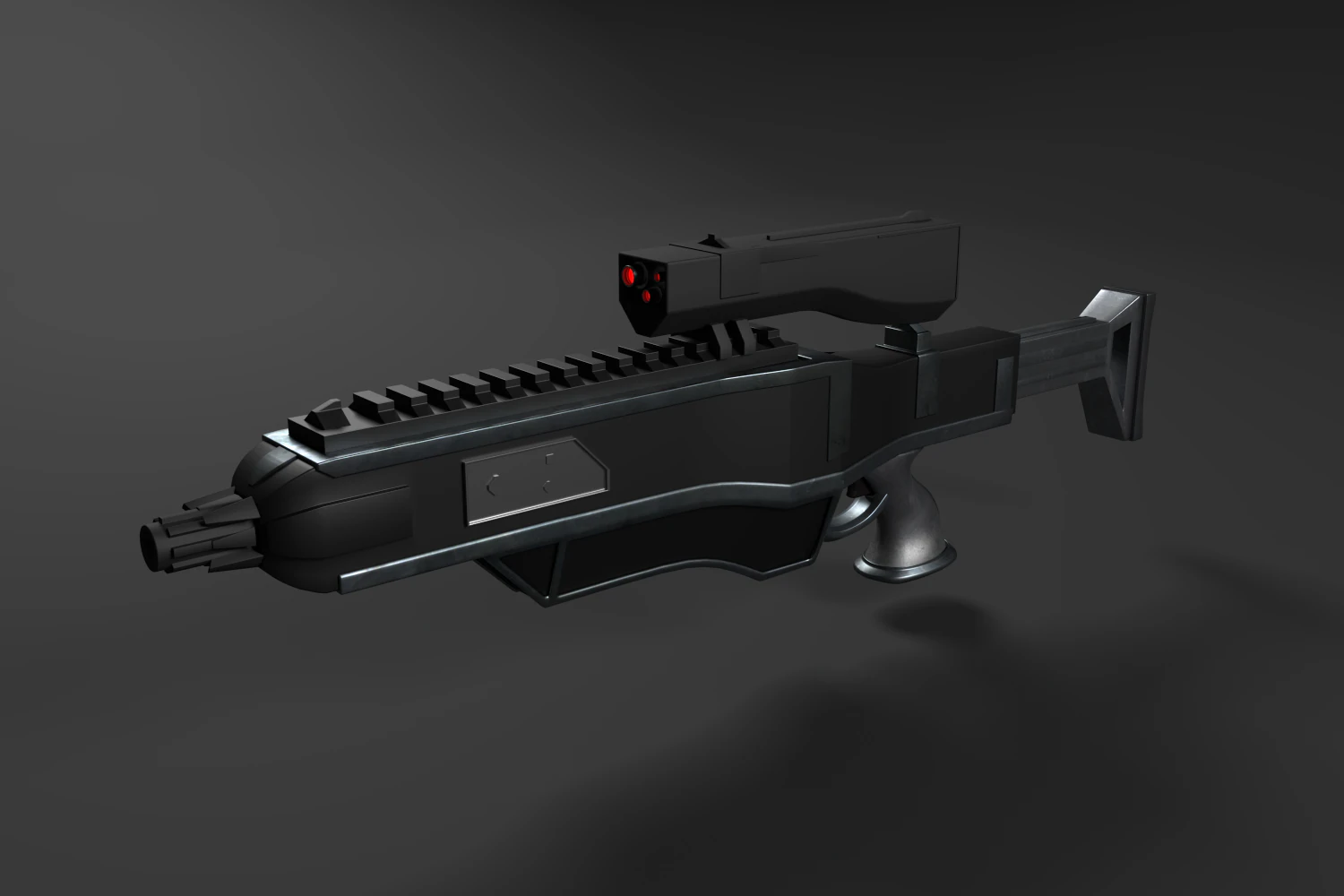 sci-fi rifle 3D Model .c4d .max .obj .3ds .fbx .stl .blend 