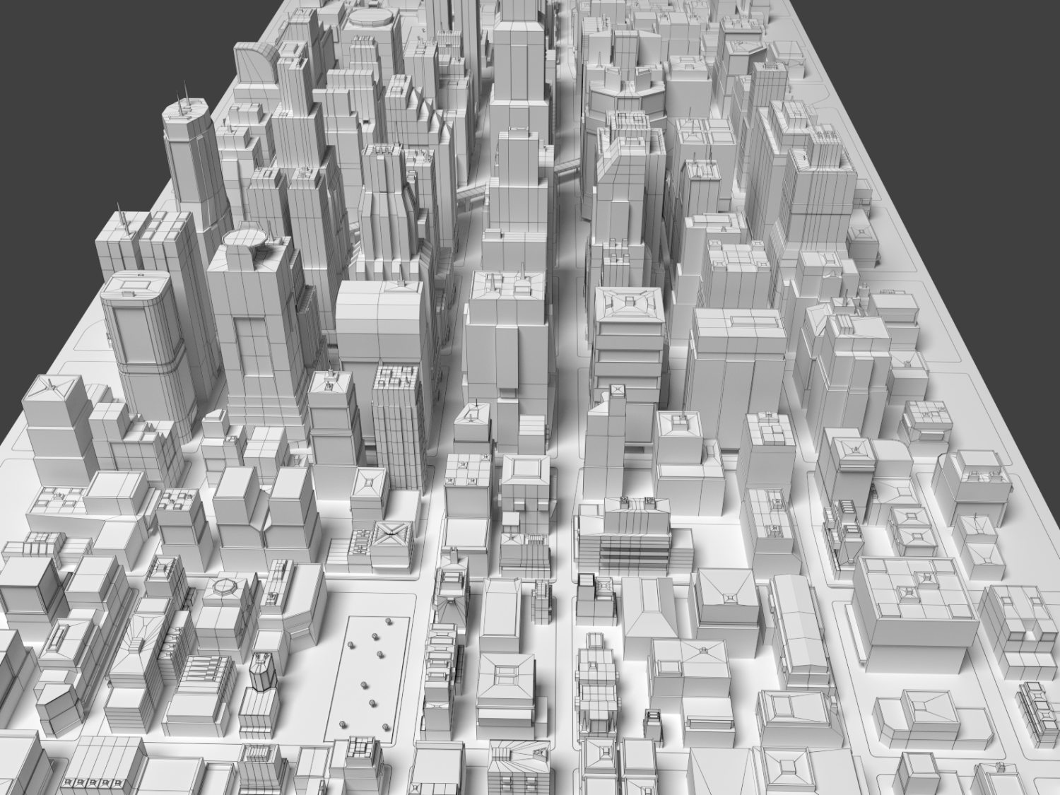 3d модель города 3ds Max