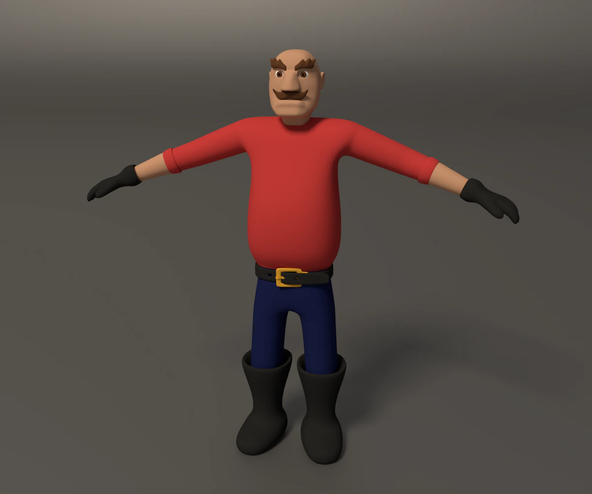 cartoon style character 3D Model .c4d .max .obj .3ds .fbx .stl .blend 