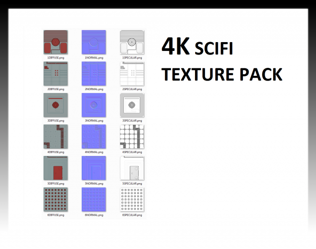 4k scifi texture pack CG テクスチャ .c4d .max .obj .3ds .fbx .stl .blend 