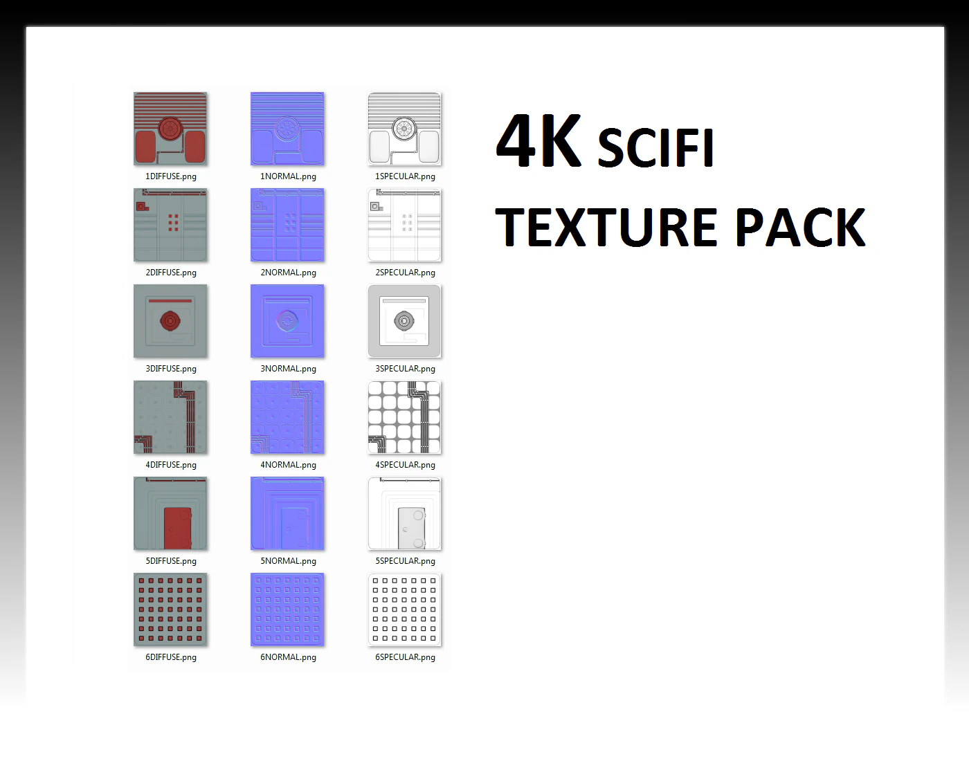 4k scifi texture pack CG Textures .c4d .max .obj .3ds .fbx .stl .blend 