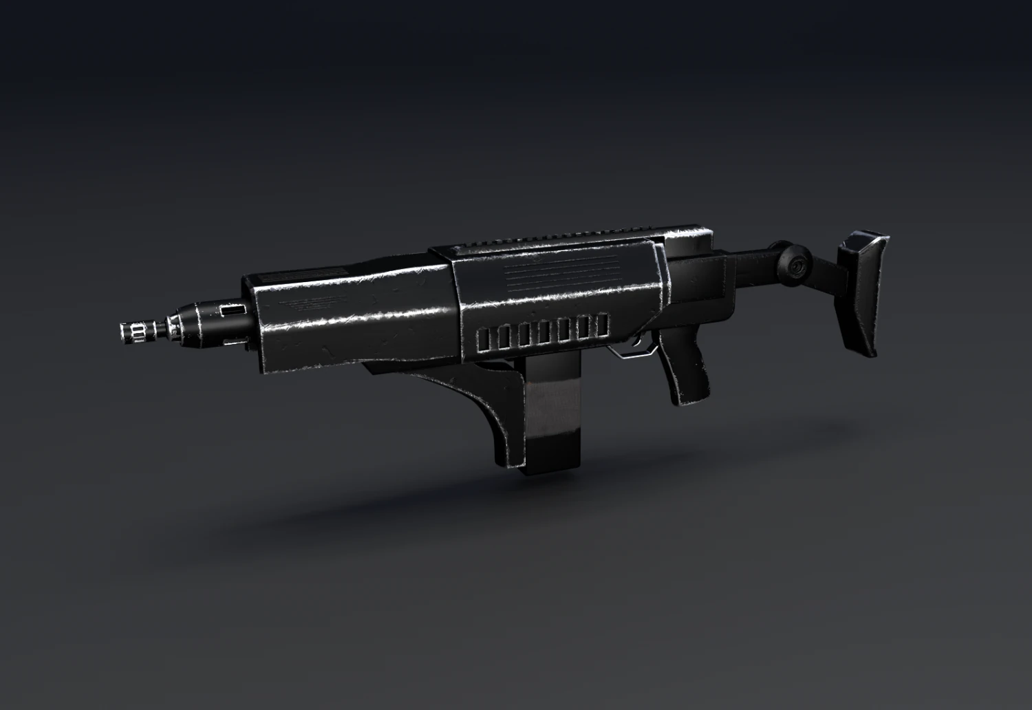 assault rifle 3D Model .c4d .max .obj .3ds .fbx .stl .blend 