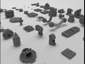 technical parts collection Model 3D