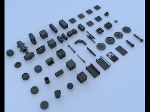 technical parts collection 3 3Dモデル