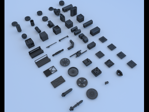 technical parts collection 3 Modelo 3D