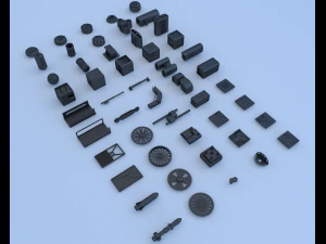 technical parts collection 3 3D Model