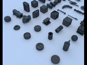 technical parts collection 3 3D Model