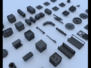 technical parts collection 3 Modelo 3D