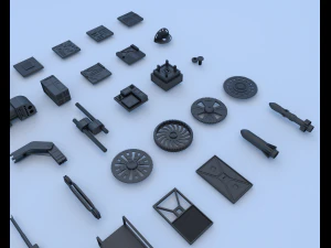 technical parts collection 3 3D Model