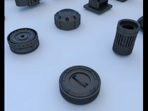 technical parts collection 3 3D Model